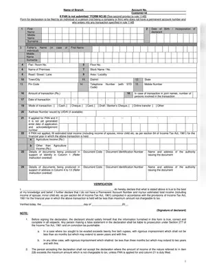 Bank of Baroda Form 60