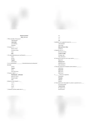 Business Economics MCQ with Answer