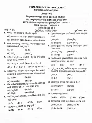 Final Practice Test for Class X GSC