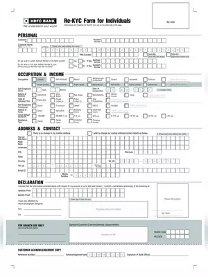 HDFC KYC Form