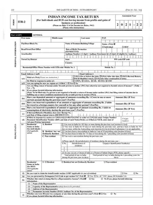 ITR Form 2 AY 2021-22