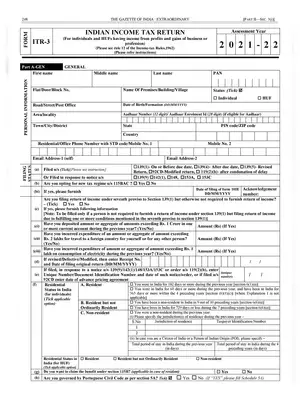 ITR Form 3 AY 2021-22