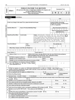 ITR Form 5 AY 2021-22