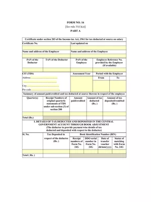 Form 16 Download