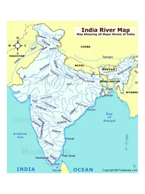 Indian/Bharat Rivers Map English