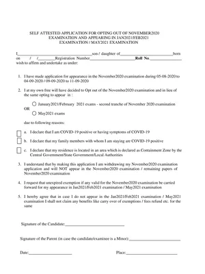 ICAI Opt-Out Declaration Form English