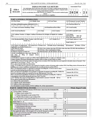 ITR-4 Form 2020-21