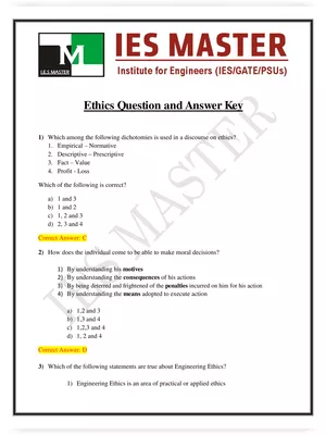 Human Values and Professional Ethics MCQ with Answer