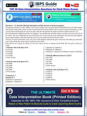 Data Interpretation Questions with Solutions