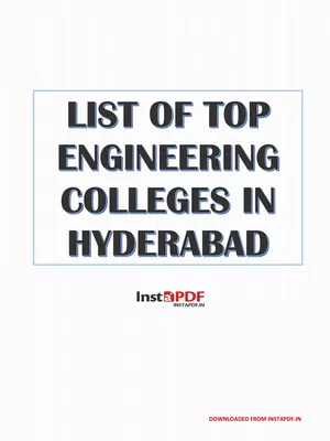 Top 50+ Engineering Colleges in Hyderabad 2024