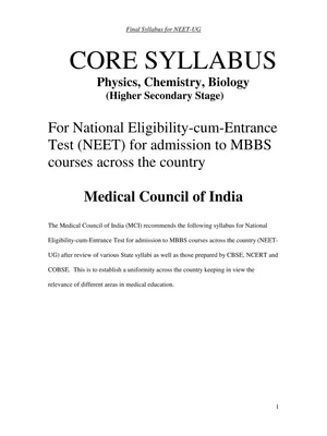 NEET Syllabus 2021