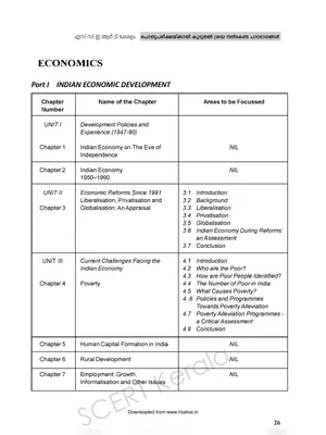 Plus One Economics Focus Area Notes (SCERT Kerala)