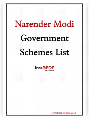 Narendra Modi Government Schemes List