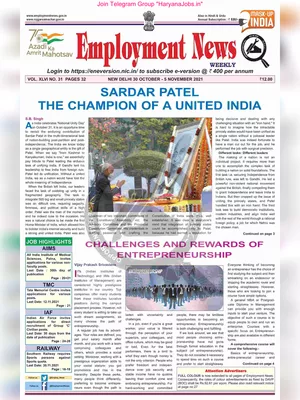 Employment Newspaper Fifth Week of October 2021