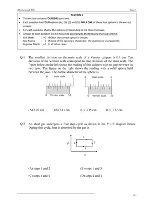 JEE Advances 2021 Question Paper