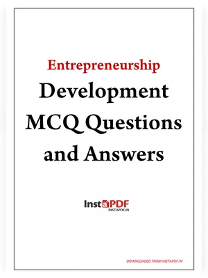 Entrepreneurship Development MCQ Questions and Answers