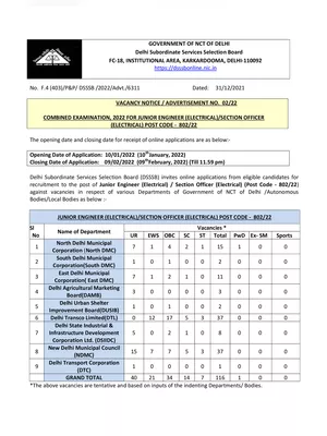 DSSSB Recruitment 2022 Notification