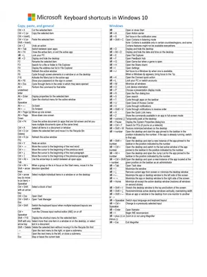 Windows 10 Shortcut Keys