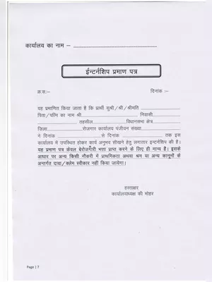 Berojgari Bhatta Internship Declaration Form 2025