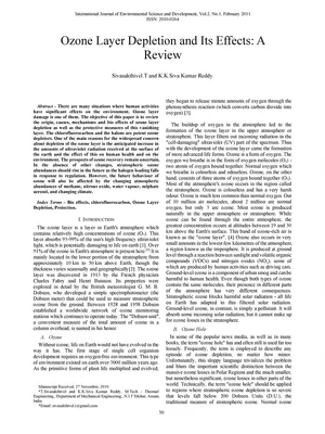 Causes of Ozone Layer Depletion