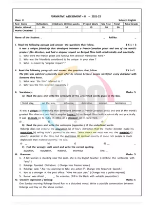 FA3 Question Papers 2025