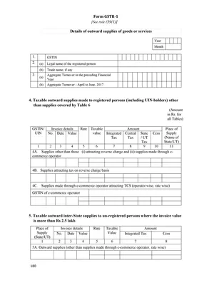 GSTR 1 Form