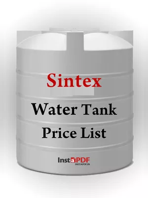 Sintex Water Tank Price List 2025