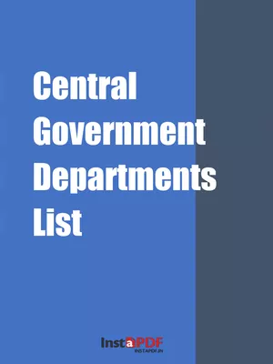 Central Government Departments List