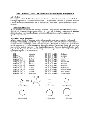 IUPAC Name List