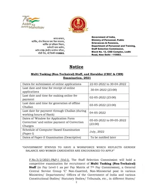 SSC MTS Notification 2022