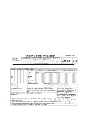 Income Tax Form 2022-23