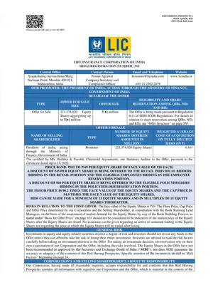 LIC IPO Form