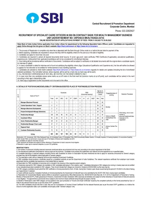 SBI Recruitment 2022 Notification