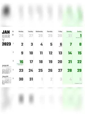 2023 Calendar Printable