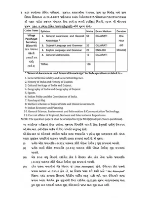 Gujarat Talati Syllabus 2022