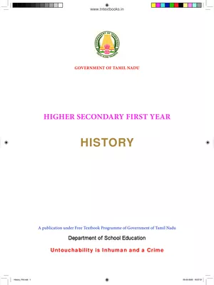 Tamil Nadu Board History Class 11