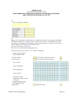 TAN Application Form