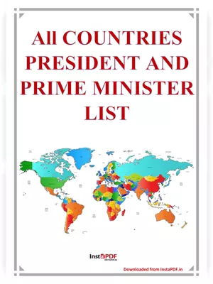 All Countries President and Prime Minister List 2025