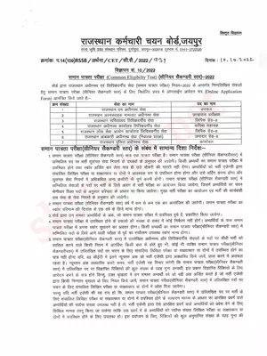 Rajasthan CET Syllabus