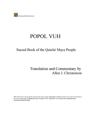 Popol Vuh Book