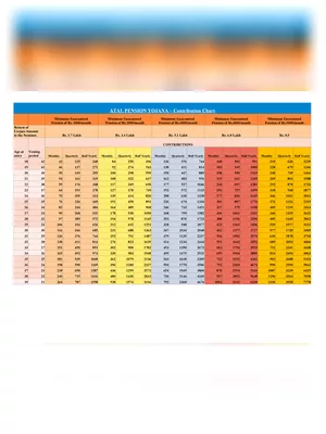 Atal Pension Yojana Chart