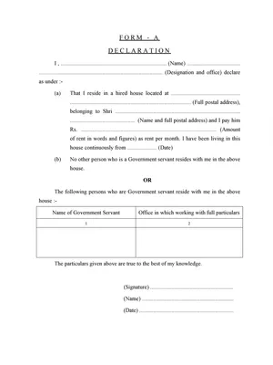 HRA Form