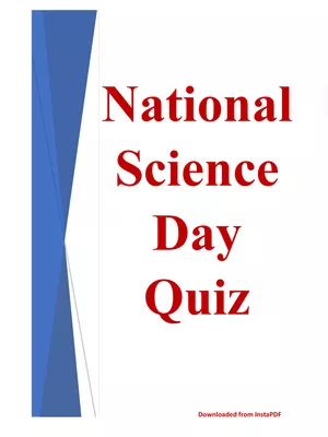 National Science Day Quiz