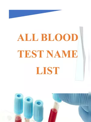 Blood Tests List (All Blood Test Names)