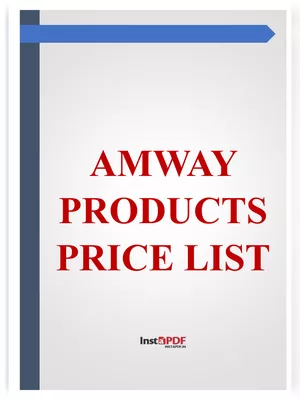 Amway Products Price List 2025 Kerala