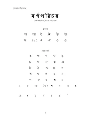 Bengali Alphabet