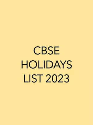 CBSE Holidays List 2025-2026