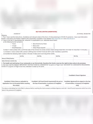 NTA Self Declaration Form 2024