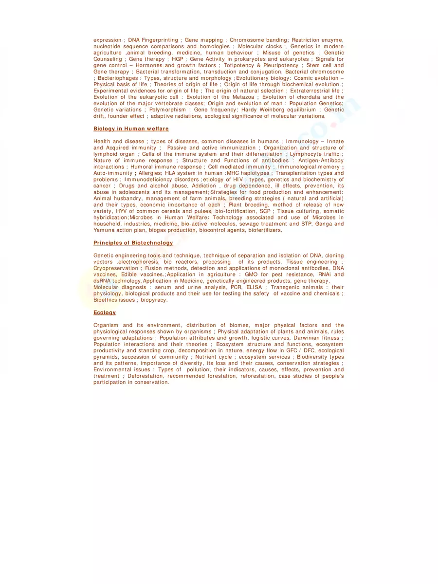 2nd Page of DSSSB PRT Syllabus 2023 PDF