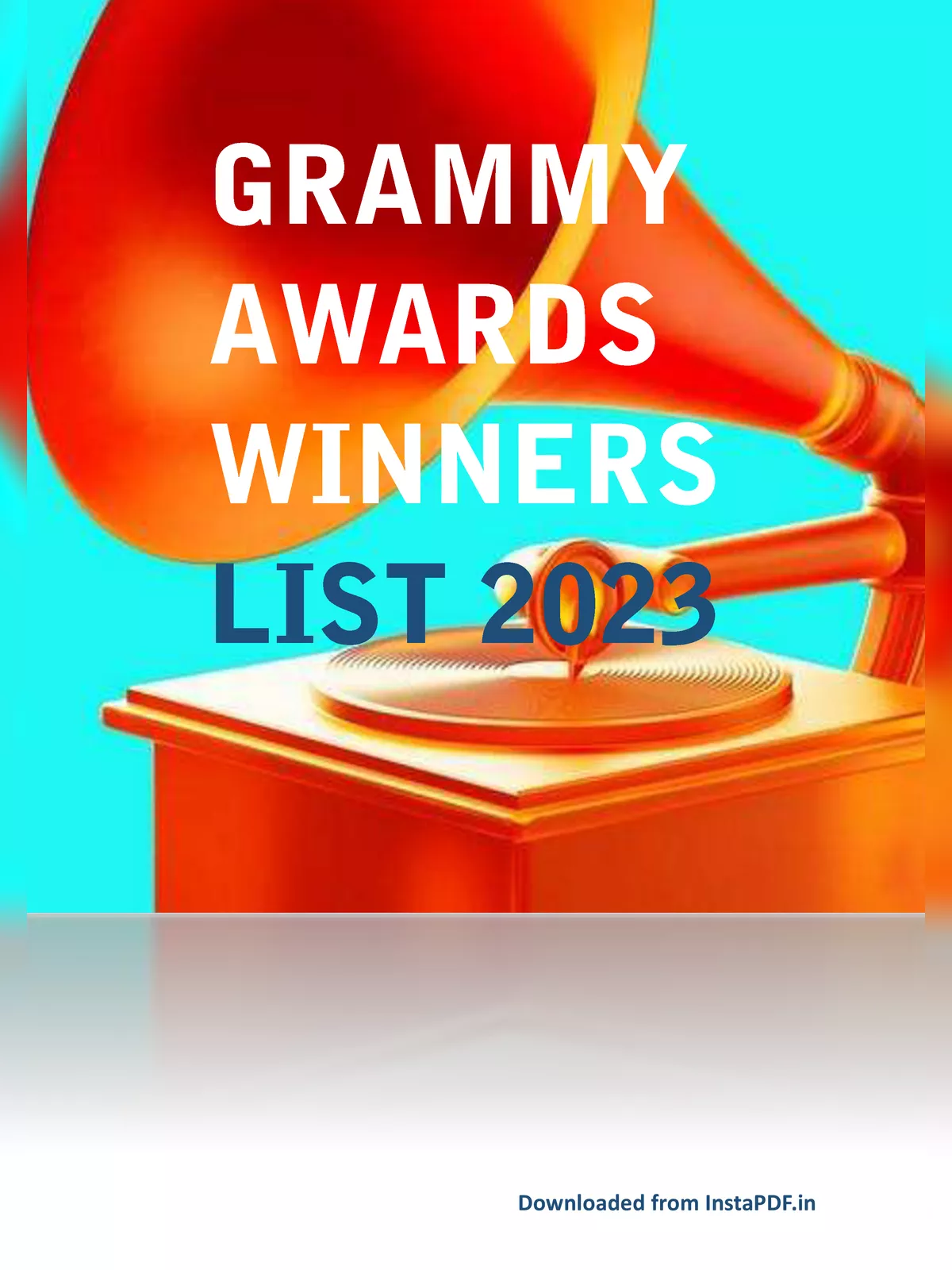 Grammy Awards 2023 Winners List PDF Download InstaPDF